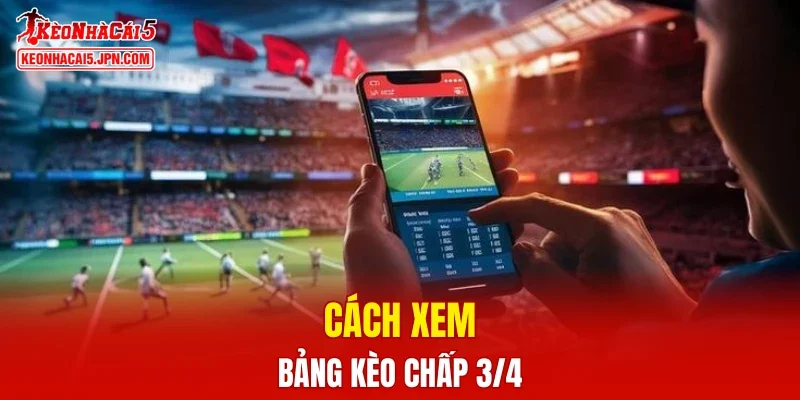 Cách xem bảng kèo chấp 3/4