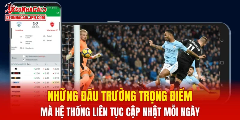 Những đấu trường trọng điểm mà hệ thống liên tục cập nhật mỗi ngày
