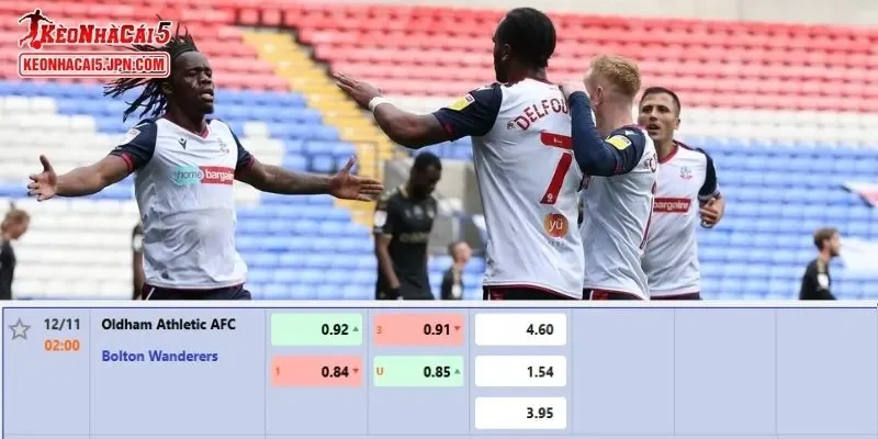 Soi kèo chi tiết nhất cho trận đấu giữa Oldham Athletic vs Bolton Wanderers