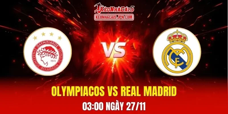 Soi Kèo Tài Xỉu, Phạt Góc Trận Olympiacos Vs Real Madrid, 03h00 Ngày 27/11