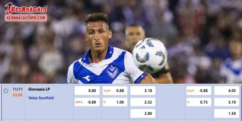 Tỷ lệ kèo chi tiết của của trận Gimnasia L.P vs Velez Sarsfield
