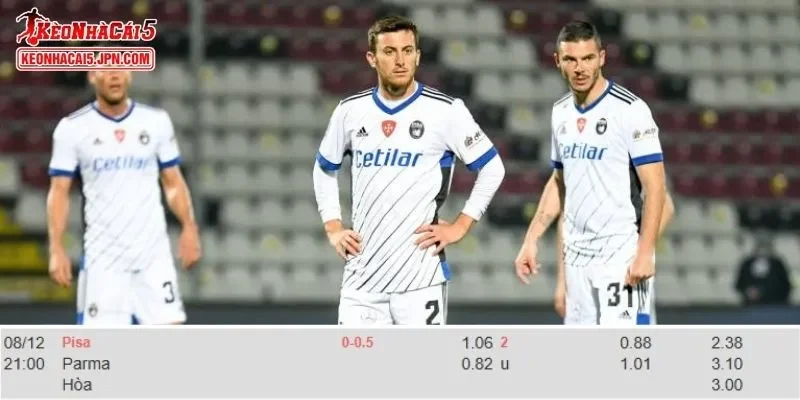 Soi kèo chi tiết nhất cho trận đấu giữa Pisa vs Parma