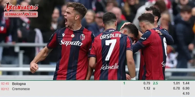 Tỷ lệ kèo chi tiết của của trận Bologna vs Cremonese