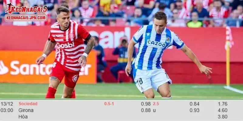 Tỷ lệ kèo chi tiết của của trận Real Sociedad vs Girona