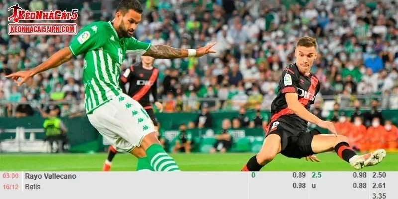Tỷ lệ kèo chi tiết của trận Vallecano vs Real Betis
