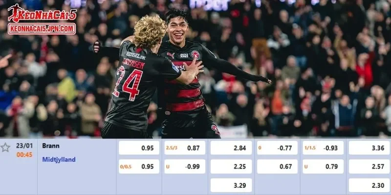 Chi tiết tỷ lệ kèo chuẩn xác nhất cho trận Brann vs Midtjylland