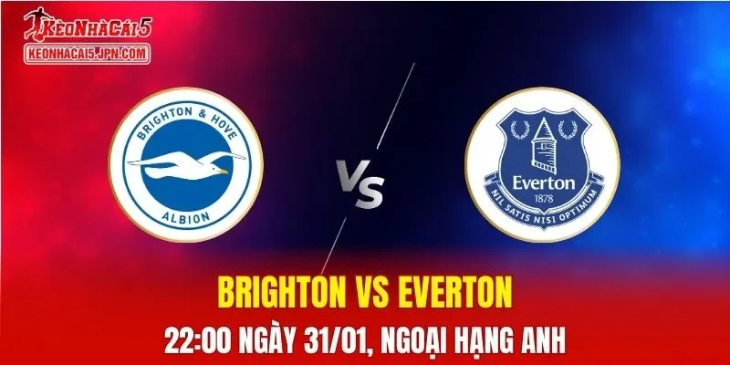 Nhận Định, Soi Kèo Bóng Đá Brighton vs Everton 22:00 Ngày 31/01: The Toffees Lợi Thế