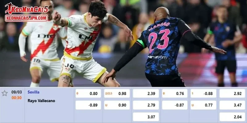 Phân tích tỷ lệ kèo toàn diện cho trận Sevilla vs Rayo Vallecano